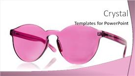  Presentation with pink white - Audience pleasing slides consisting of pink-sunglasses-isolated-on-white backdrop and a white colored foreground