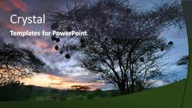  Presentation with kenya - Presentation having pink-sunrise-africa-kenya-samburu background and a dark gray colored foreground