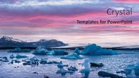  Presentation with pink panther - Presentation theme enhanced with pink-sunset-and-icebergs background and a coral colored foreground