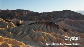  Presentation with death - Presentation theme featuring pink sunset in death valley soft sand waves of the famous zabriskie - point background and a tawny brown colored foreground