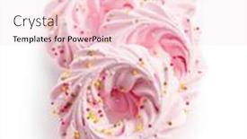  Presentation with sprinkles - Slides enhanced with pink-sweet-meringues-with-sprinkles background and a lemonade colored foreground