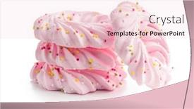  Presentation with sprinkles - Presentation design enhanced with pink-sweet-meringues-with-sprinkles background and a lemonade colored foreground