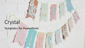  Presentation with pink birthday - Audience pleasing theme consisting of pink triangle - beautiful decoration for birthday party backdrop and a light gray colored foreground