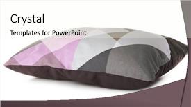  Presentation with triangle - Slide set featuring pink triangle - soft colorful pillow isolated background and a cream colored foreground