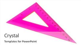  Presentation with pink white - Slides enhanced with pink triangle on a white background and a  colored foreground