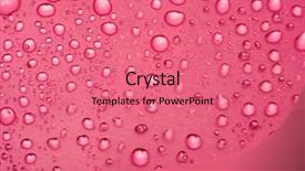  Presentation with water wave - Presentation having pink water drops for background background and a  colored foreground