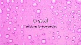  Presentation with water drops - Slide set having pink water drops for background background and a  colored foreground
