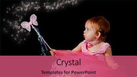  Presentation with sparkly - Beautiful slides featuring pink waving her butterfly backdrop and a coral colored foreground