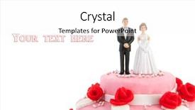  Presentation with pink wedding - Audience pleasing presentation theme consisting of pink wedding cake with red backdrop and a white colored foreground