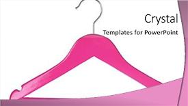  Presentation with pink white - Cool new theme with pink wooden hanger isolated backdrop and a white colored foreground