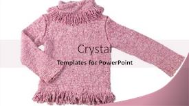  Presentation with wool - Slide set featuring pink wool sweater isolated on white background background and a coral colored foreground