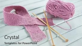  Presentation with children cancer awareness - Beautiful theme featuring pink woolen breast cancer backdrop and a light gray colored foreground