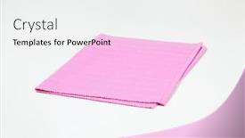  Presentation with woven - Amazing PPT theme having pink-woven-cotton-place-mat backdrop and a white colored foreground
