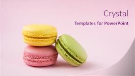  Presentation with pink green - PPT theme consisting of pink-yellow-and-green-macaroons background and a lemonade colored foreground