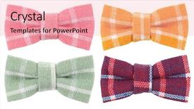  Presentation with ribbon cutting - Cool new slide set with pink yellow blue plaid backdrop and a  colored foreground