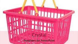  Presentation with pink white - PPT layouts featuring pink-yellow-shopping-basket-buying background and a coral colored foreground