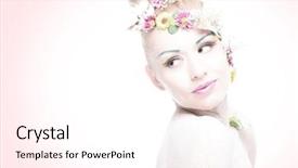  Presentation with wild flower - Amazing presentation theme having pinkish - closeup of a young beauty backdrop and a  colored foreground