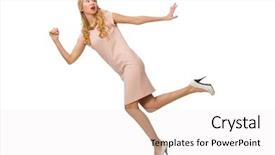  Presentation with pink white - Presentation theme featuring pinky - beautiful lady in pink dress background and a white colored foreground