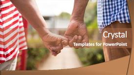  Presentation with image recognition for - PPT layouts featuring pinky - cropped image of senior couple background and a coral colored foreground