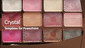  Presentation with brush - Slide set featuring pinky - make-up eyeshadow palettes with makeup background and a  colored foreground