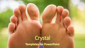  Presentation with feet - PPT theme consisting of pinky - pair of feet on all background and a red colored foreground
