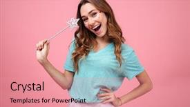  Presentation with animated emotional intelligence - PPT theme enhanced with pinky - picture of happy emotional young background and a coral colored foreground