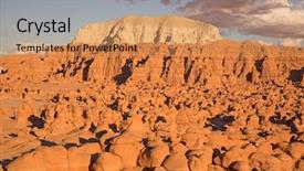  Presentation with mongolian state - PPT theme enhanced with pinnacle - goblin state park near hanksville background and a coral colored foreground