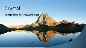  Presentation with france - Beautiful slides featuring pinnacle - midi dossau peak reflected backdrop and a light blue colored foreground