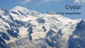  Presentation with mont blanc - Theme consisting of pinnacle - mont blanc mont blanc massif background and a light blue colored foreground