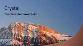  Presentation with thank you mountains - Audience pleasing presentation theme consisting of pinnacle - pena blanca peak tendenera mountains backdrop and a teal colored foreground