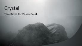  Presentation with national parks yosemite valley yosemite - Theme consisting of pinnacle - snowy peaks in canfranc valley background and a light gray colored foreground