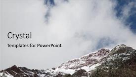  Presentation with spain - Colorful PPT theme enhanced with pinnacle - snowy peaks in canfranc valley backdrop and a light gray colored foreground