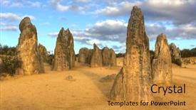  Presentation with desert - Audience pleasing slide set consisting of pinnacles desert - numbung national park backdrop and a gold colored foreground