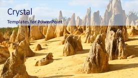  Presentation with national - Cool new PPT theme with pinnacles desert - numbung national park backdrop and a sky blue colored foreground