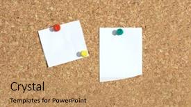  Presentation with cork - Cool new presentation design with pinned to a cork board backdrop and a coral colored foreground