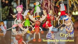  Presentation with traditional - PPT theme consisting of decorative vintage model old - traditional czech dolls background and a tawny brown colored foreground