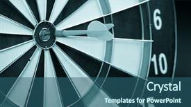  Presentation with aim and objectives - Beautiful presentation theme featuring pinpoint - target with arrow game aim backdrop and a ocean colored foreground