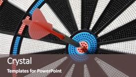  Presentation with target - Slides consisting of pinpoint - target with red arrow game background and a dark gray colored foreground