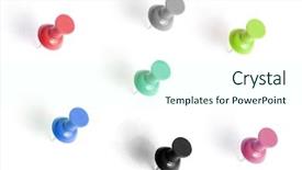  Presentation with bulletin board cork pin - Audience pleasing PPT layouts consisting of pins - push pin backdrop and a cool aqua colored foreground