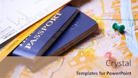  Presentation with travel itinerary - Slides consisting of pins-marking-travel-itinerary-points background and a lemonade colored foreground