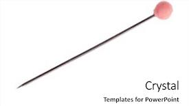  Presentation with white - Audience pleasing PPT theme consisting of pins needles - single pin isolated on white backdrop and a white colored foreground