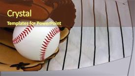  Presentation with baseball - Amazing presentation having pinstripe - baseball in a glove backdrop and a  colored foreground