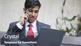  Presentation with indian ganesh festival - Colorful PPT theme enhanced with pinstripe - indian businessman using tablet pc backdrop and a ocean colored foreground