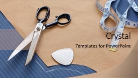  Presentation with tape measure - PPT layouts having pinstripe - still life photo background and a coral colored foreground