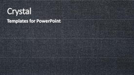  Presentation with textile - PPT theme with pinstripe textile detail texture focus background and a dark gray colored foreground