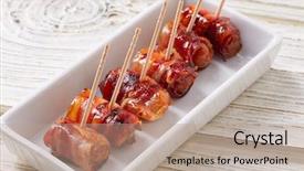  Presentation with tapas - Cool new presentation theme with pintxos tapas from spain food backdrop and a coral colored foreground