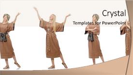  Presentation with religious - Amazing theme having pious - beautiful religious nun isolated backdrop and a lemonade colored foreground