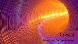  Presentation with pipe - Audience pleasing PPT theme consisting of pipe - view from within backdrop and a red colored foreground