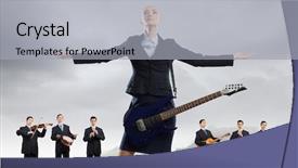  Presentation with play infants and toddlers - Slide set consisting of pipe band - he can play all instruments background and a light gray colored foreground