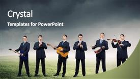  Presentation with scientific instruments - Theme with pipe band - he can play all instruments background and a  colored foreground